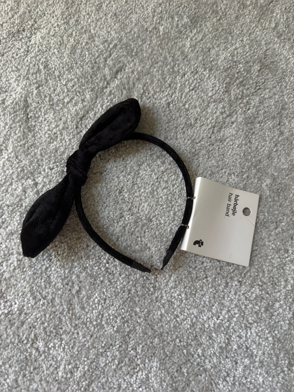 Velvet Black Knot Bow Headband - Women Accessories